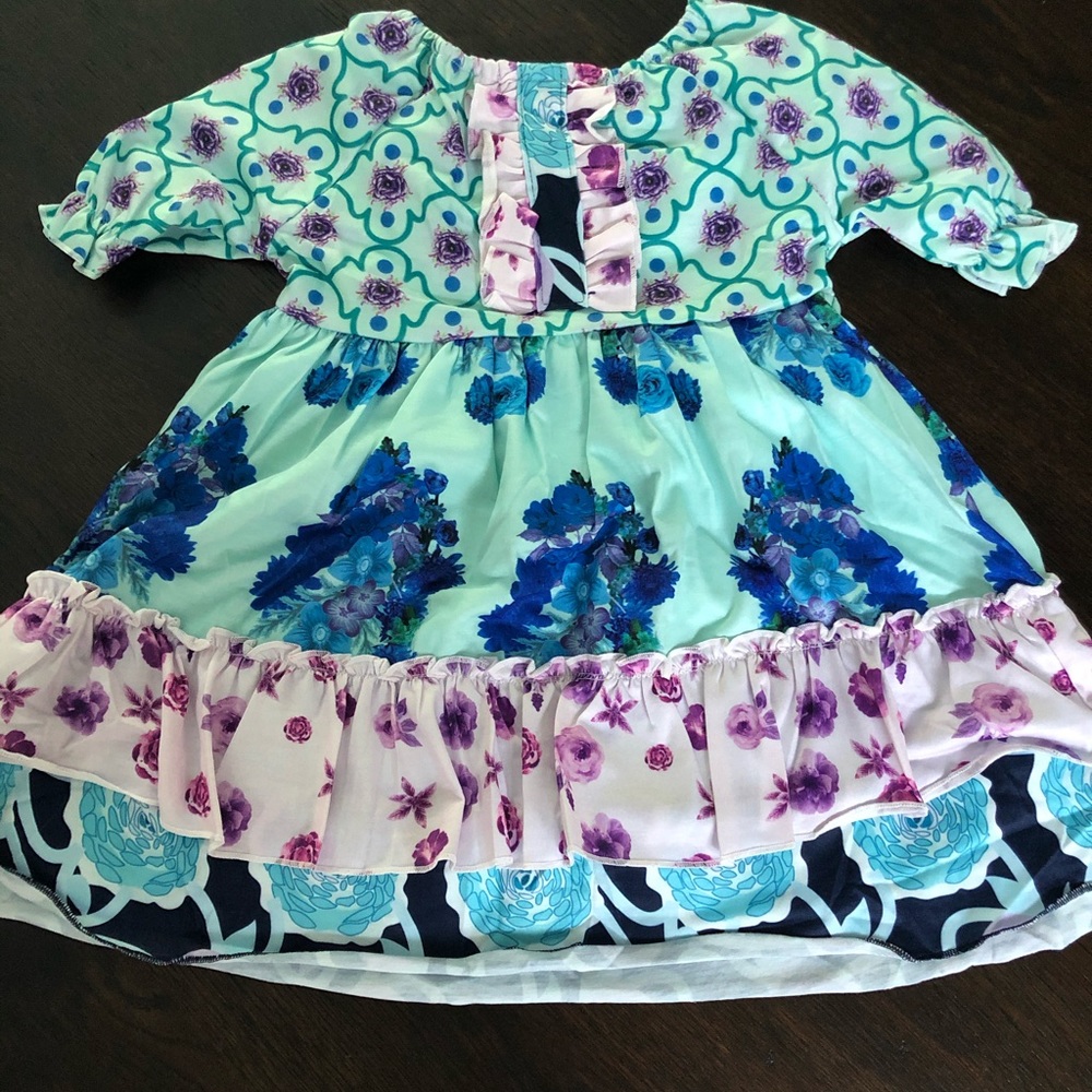 NIB Green and Blue Floral Dress